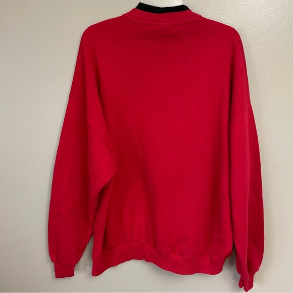 Vintage Morning Sun Dalmatian Dog Sweatshirt Red Women size 3X heart - Picture 6 of 11